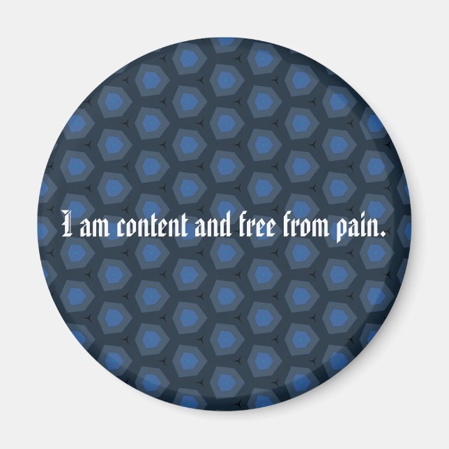 I am content and free from pain magnet (Front)