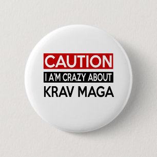 I A'M CRAZY ABOUT KRAV MAGA 6 CM ROUND BADGE