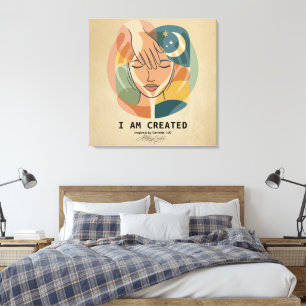 I Am Created - Boho Modern Inspirational Design Canvas Print