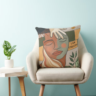 I AM CREATED -Boho Modern Inspired Cushion