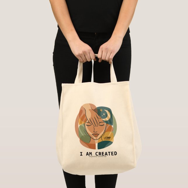 I Am Created - Creator's Hand Tote Bag (Front (Product))