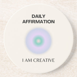 I am Creative Daily Affirmation Positive Coaster