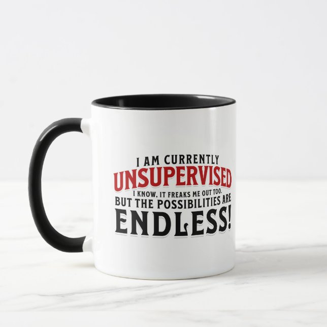 I Am Currently Unsupervised Mug (Left)