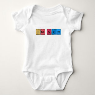 I am Cute Periodic Table Baby Bodysuit