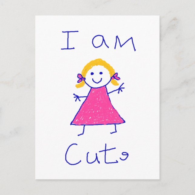 I Am Cute Postcard (Front)