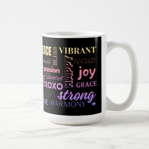 I AM Daily Reminder Inspirational High Vibe Words  Coffee Mug