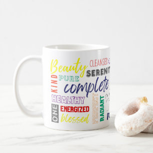 I AM Daily Reminder Inspirational Words Rainbow Coffee Mug
