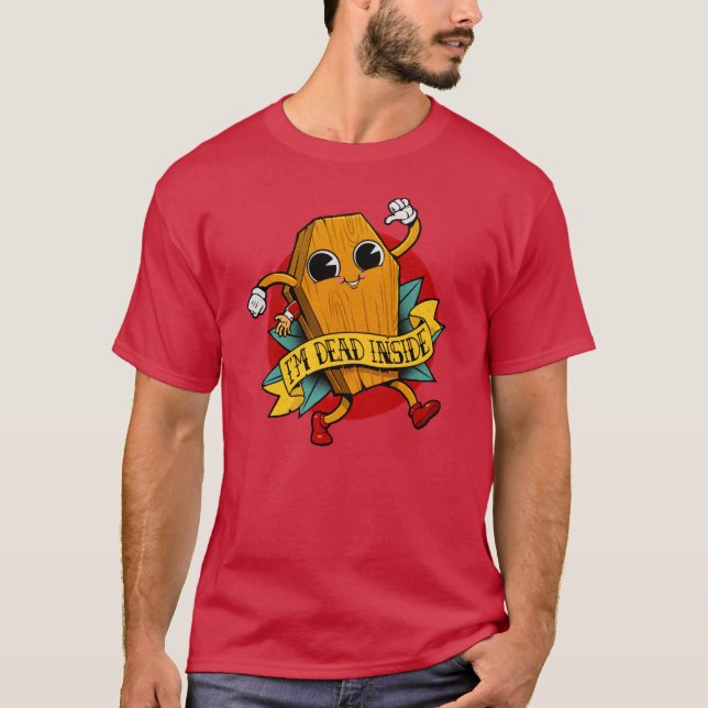 I am dead inside coffin character gift T-Shirt (Front)