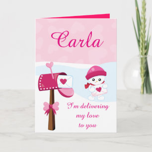 I am delivering my love to you Valentine Holiday Card