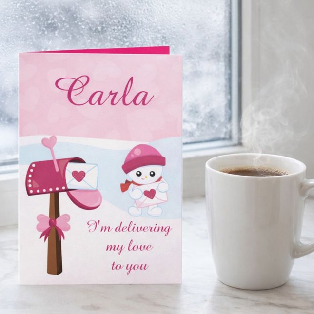 I am delivering my love to you Valentine Holiday Card (Creator Uploaded)