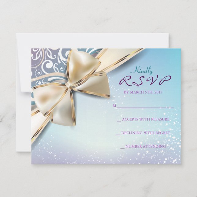 I AM DEVINE Bat Mitzvah Invitation Reply Card (Front)
