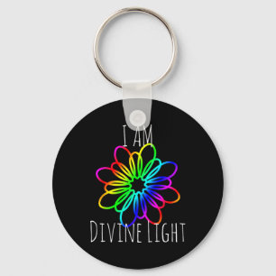 I Am Divine Light Yoga Meditation Gift Tee Shirt  Key Ring