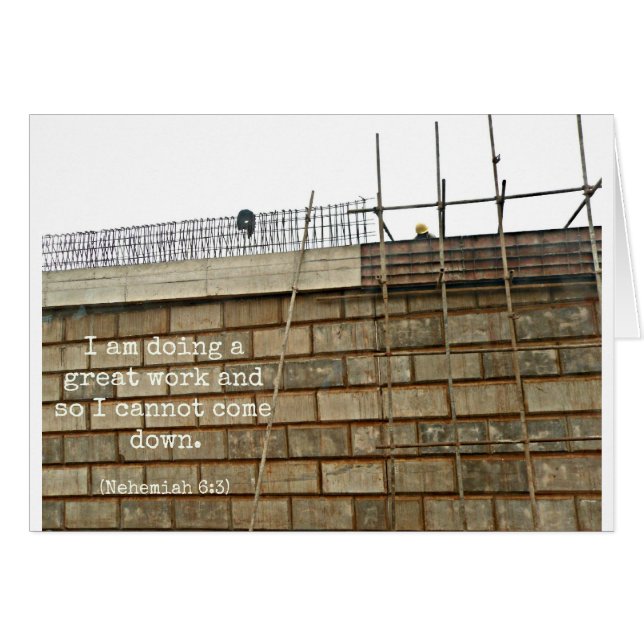 I am doing a great work and so I cannot come down (Front Horizontal)