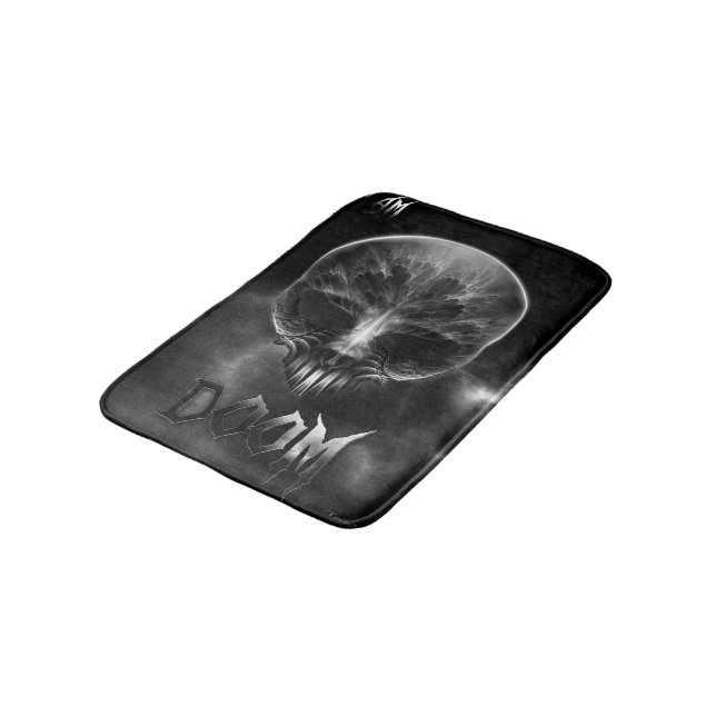 I Am Doom Fractal Skull Bath Mat (Angled)