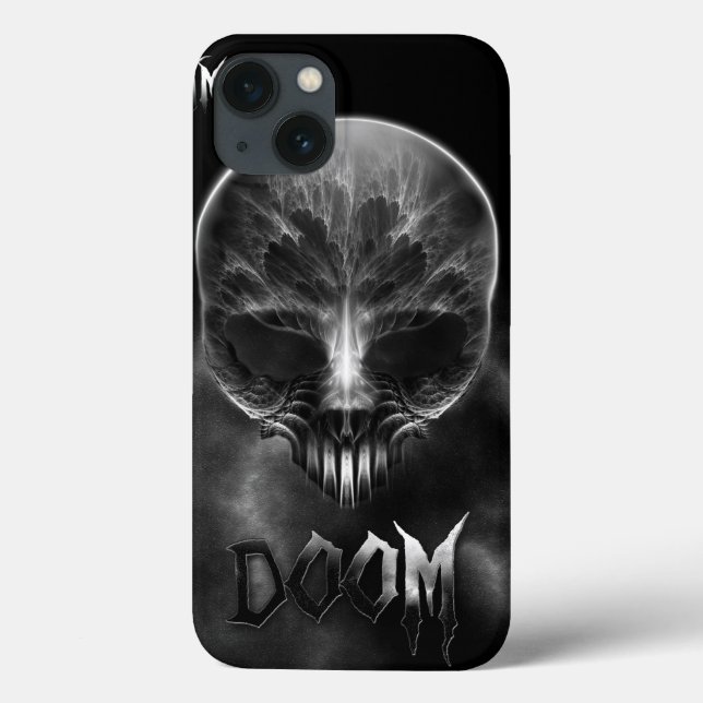I Am Doom Fractal Skull Case-Mate iPhone Case (Back)