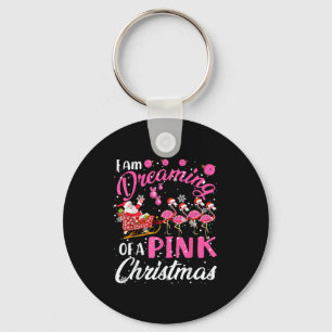 I Am Dreaming Of A Xmas With Nk Santa Flamingos Sl Key Ring