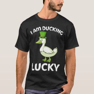 I am Ducking Lucky Duck St Patricks Humour Adult T-Shirt