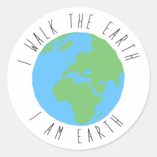 I Am Earth Classic Round Sticker