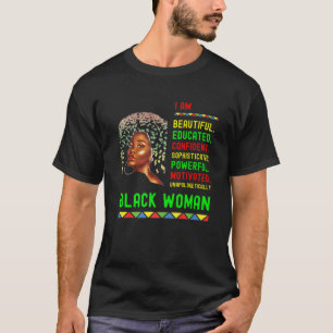 I Am Educated Black Woman Black History Month T-Shirt