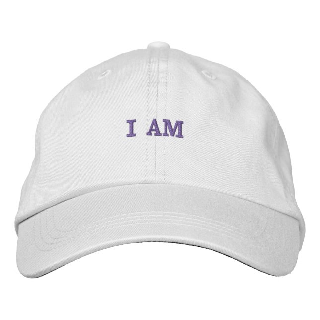 "I AM" Embroidered Baseball Hat (Front)