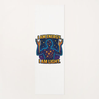"I Am Energy. I Am Light." – Cosmic Star Silhouett Yoga Mat
