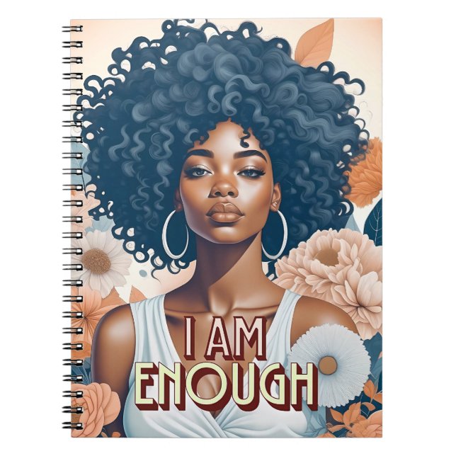 I am enough Black woman affirmation  Notebook (Front)