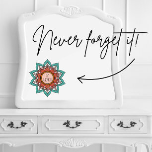 I Am Enough Boho Floral Mandala Window Cling