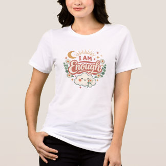 I Am Enough Cute Retro Positive Affirmation Design Tri-Blend Shirt