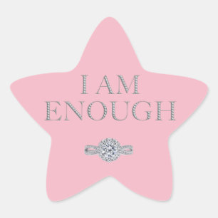 I am enough inspirational star sticker