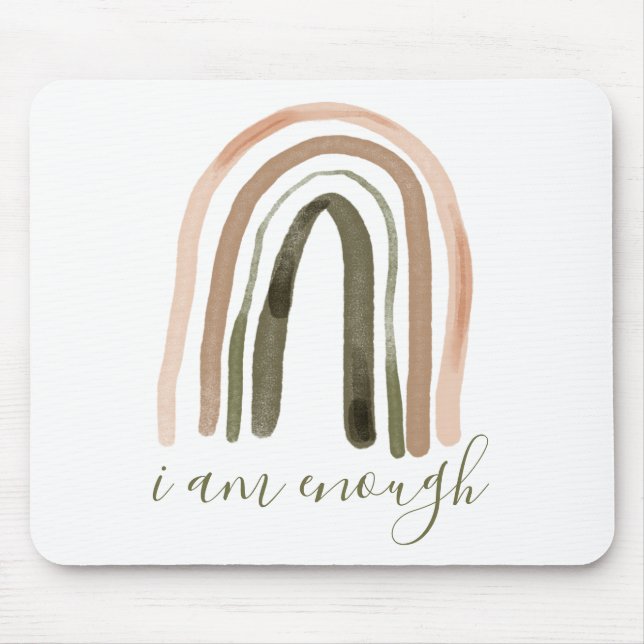 I Am Enough Inspiring Affirmation Mouse Mat (Front)