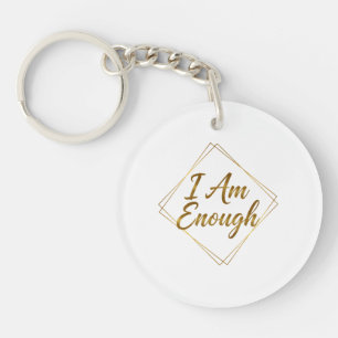 I Am Enough Minimal Script Key Ring