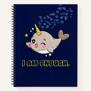 I AM Enough Narwhal Journal notebook