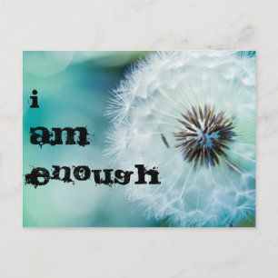 I am enough postcard