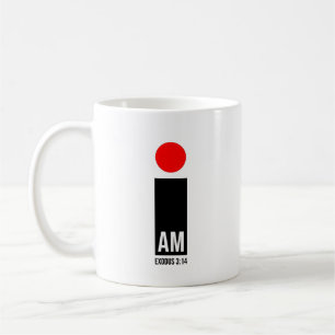 I am - Exodus 3:14: Red Design Coffee Mug