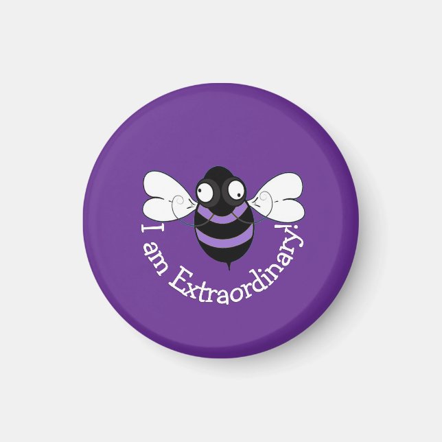 I Am Extraordinary! Magnet - Purple Background (Front)
