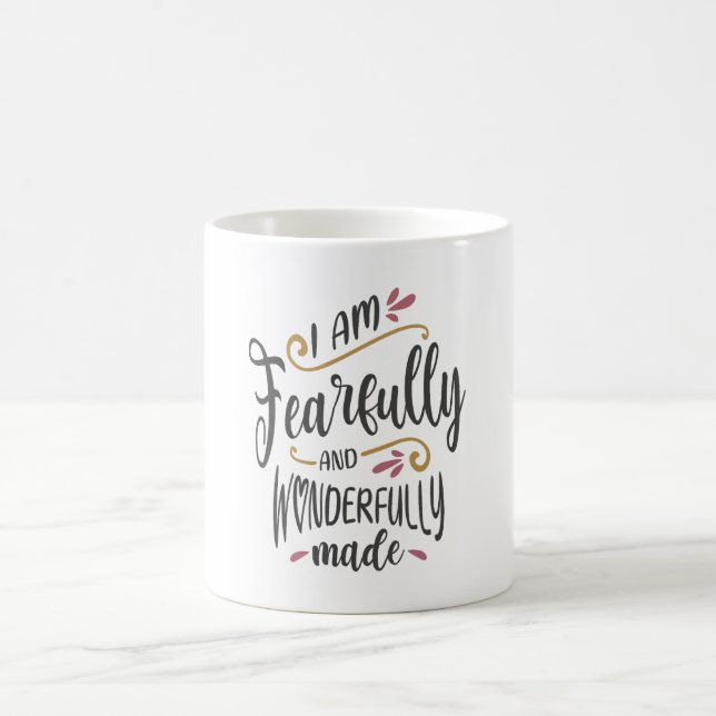 I am Fearfully and Wonderfully Made Christian Coffee Mug (Center)