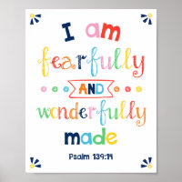 I Am Fearfully And Wonderfully Made Kids Christian
