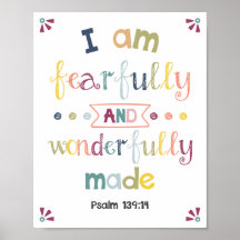 I Am Fearfully And Wonderfully Made Kids Christian