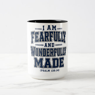 I Am Fearfully and Wonderfully Made Two-Tone Coffee Mug