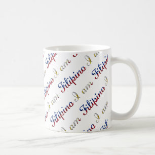 I am Filipino Country Pride Typography Pattern Coffee Mug