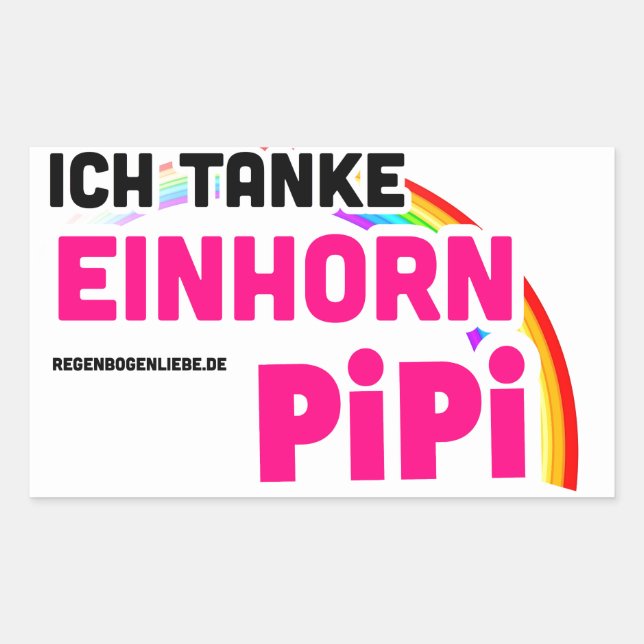 I am filling Einhornpipi Rectangular Sticker (Front)
