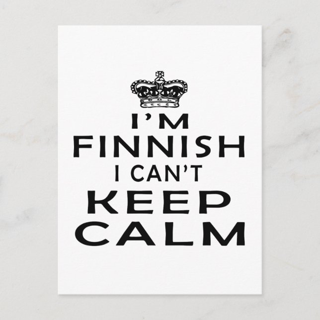 I am Finnish I can't keep calm Postcard (Front)