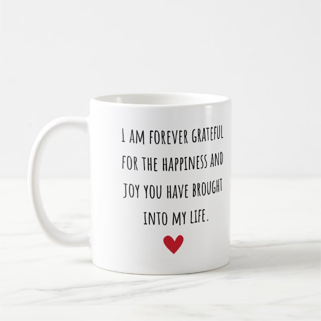 I am Forever Grateful Friendship Coffee Mug (Left)