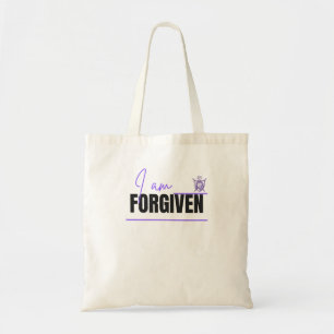 I Am Forgiven Christian Tote Bag