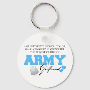 I am Fortunate - Army Girlfriend Key Ring