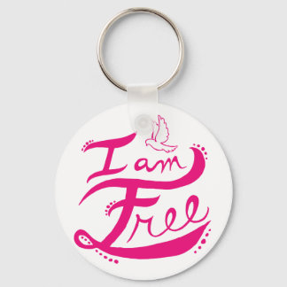 "I Am Free" Keychain