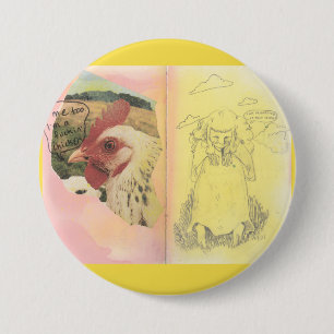 I Am Frightened Of Most Things Pin in Yellow