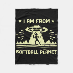 I Am From Softll Planet Funny Softll Alien Fleece Blanket