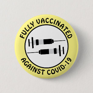 I am Fully Vaccinated Against Covid-19 Button