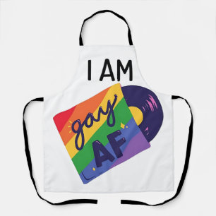 I Am Gay AF Funny LGBT Pride Month Apron